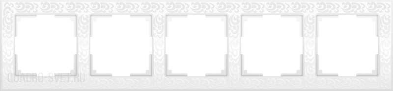 Рамка на 5 постов  (белый) Werkel WL05-Frame-05-white