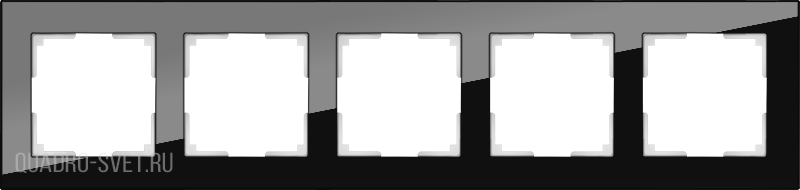 Рамка на 5 постов (черный) Werkel WL01-Frame-05