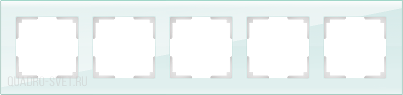 Рамка на 5 постов (натуральное стекло) Werkel WL01-Frame-05