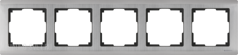 Рамка на 5 постов (глянцевый никель) Werkel WL02-Frame-05