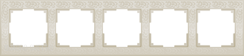 Рамка на 5 постов (слоновая кость) Werkel WL05-Frame-05-ivory