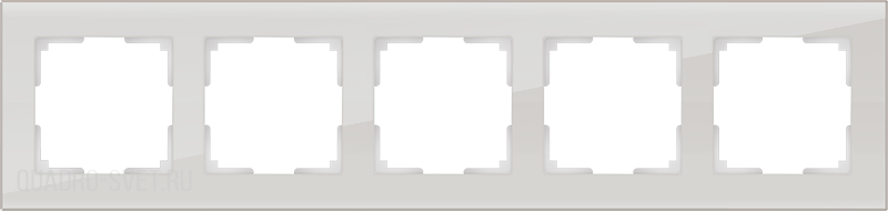 Рамка на 5 постов (дымчатый,стекло) Werkel WL01-Frame-05