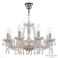 Хрустальная подвесная люстра Bohemia IVELE Crystal 104/8/195 Ni