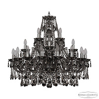 Большая хрустальная люстра Bohemia IVELE Crystal 1411/16+4+4/300 Ni M731