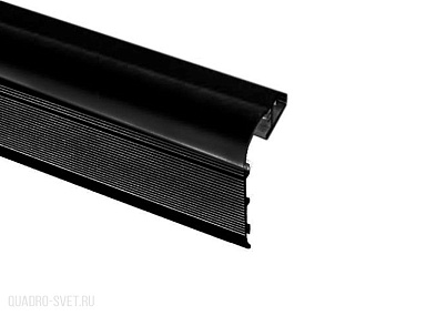 Накладной алюминиевый профиль для ступеней, 2 метра, черный Donolux DL18508 Black