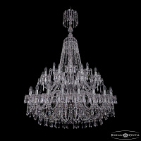 Большая хрустальная люстра Bohemia IVELE Crystal 1403/20+10+5/400/XL-164/2d Ni