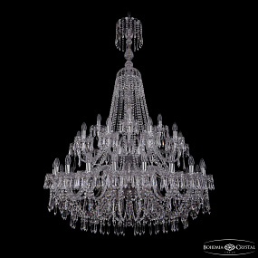Большая хрустальная люстра Bohemia IVELE Crystal 1403/20+10+5/400/XL-164/2d Ni