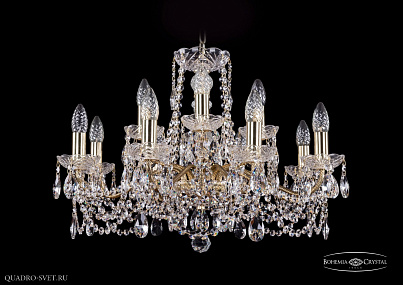 Хрустальная подвесная люстра Bohemia IVELE Crystal 1214/8+4/220/G