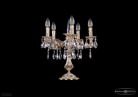 Литая настольная лампа с хрусталем Bohemia IVELE Crystal 7001/5/125-45/A/GW