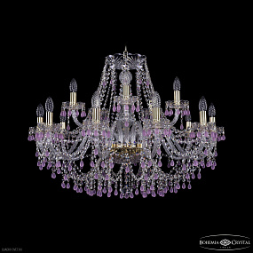 Хрустальная подвесная люстра Bohemia IVELE Crystal 1410/10+5/300 G V7010