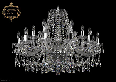 Большая хрустальная люстра Bohemia Art Classic 11.25.12+6.300.Cr.Sp