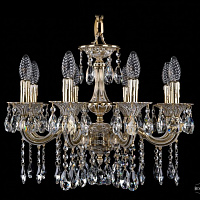 Литая подвесная люстра с хрусталем Bohemia IVELE Crystal 1701/8/181/A/GW