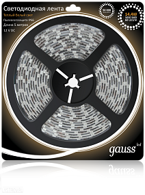 Светодиодная лента GAUSS 14.4 Вт/м 5050 SMD 2700K