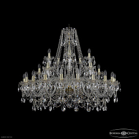 Большая хрустальная люстра Bohemia IVELE Crystal 1411/20+5+5/360 G
