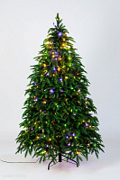 Ель CRYSTAL TREES Власта зеленая с вплетенной гирляндой 240 см KP6024