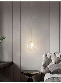 Подвесной светильник Delight Collection Bolle Sola 9217P/D200 gold