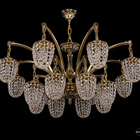 Литая подвесная люстра с хрусталем Bohemia IVELE Crystal 1772/16/342/GB