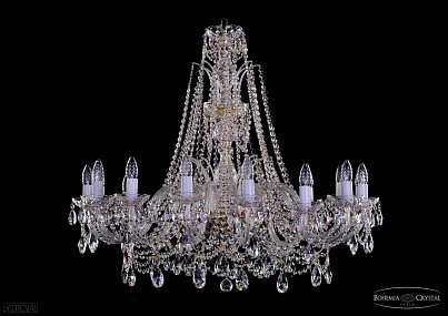 Хрустальная подвесная люстра Bohemia IVELE Crystal 1411/16/360-87/G