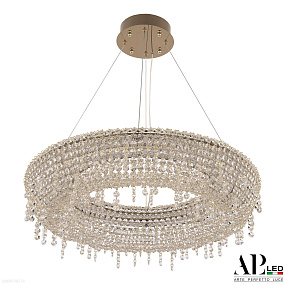 Хрустальная подвесная светодиодная люстра APL LED Rimini S502.0.60.B.4000.Gold