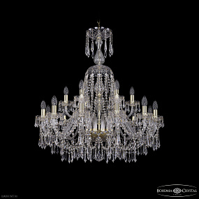 Большая хрустальная люстра Bohemia IVELE Crystal 1403/12+6/300/XL-95 G