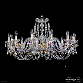 Большая хрустальная люстра Bohemia IVELE Crystal 1402/12/360 G K801