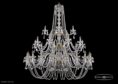 Хрустальная подвесная люстра Bohemia IVELE Crystal 1402/20+10+5/530/3d/G