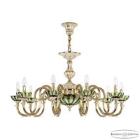 Большая люстра Bohemia Ivele Crystal Verona 72203P/10/300 GW P Clear-Green/H-1H