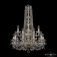 Большая хрустальная люстра Bohemia IVELE Crystal 1402/10+5/195/h-80/2d G