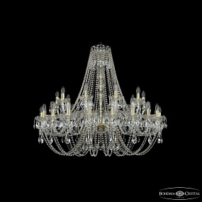 Большая хрустальная люстра Bohemia IVELE Crystal 1406/20+10/400/h-101 G