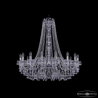 Большая хрустальная люстра Bohemia IVELE Crystal 1410/16/360/h-95 Ni V0300