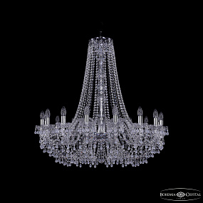 Большая хрустальная люстра Bohemia IVELE Crystal 1410/16/360/h-95 Ni V0300