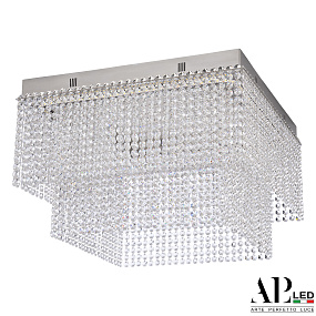 Хрустальная потолочная светодиодная люстра APL LED Sicilia SH04.52.C.Ni.4000.PK