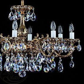 Люстра подвесная ARTGLASS CR 0011-08-20 BRASS ANTIQUE CE