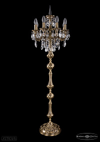 Литой торшер с хрусталем Bohemia IVELE Crystal 7000/8/125-134/B/FP