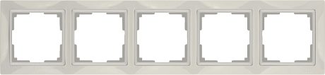 Рамка на 5 постов (слоновая кость, basic) Werkel WL03-Frame-05