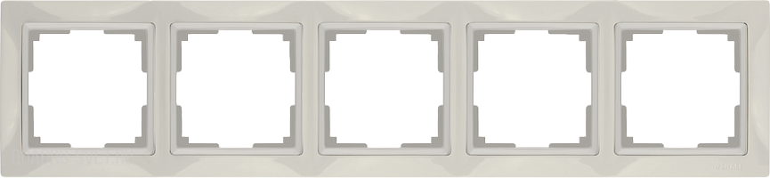 Рамка на 5 постов (слоновая кость, basic) Werkel WL03-Frame-05