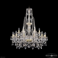 Большая хрустальная люстра Bohemia IVELE Crystal 1411/12+6/300/XL-96 G