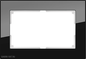Рамка для двойной розетки (черный) Werkel WL01-Frame-01-DBL