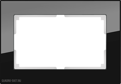 Рамка для двойной розетки (черный) Werkel WL01-Frame-01-DBL