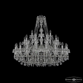 Большая хрустальная люстра Bohemia IVELE Crystal 1410/20+10+5/360 Ni V0300