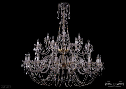 Хрустальная подвесная люстра Bohemia IVELE Crystal 1406/16+8+4/530/XL-180/2d/G