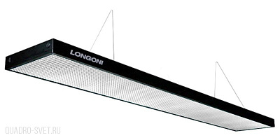 Бильярдный светильник плоский светодиодный «Longoni Compact» (черная, серебристый отражатель, 287х31х6см) 75.287.10.2