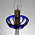 Хрустальная подвесная люстра Bohemia IVELE Crystal 1309/5/165 Ni Cl/Clear-Blue/H-1H