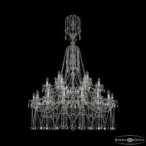 Большая хрустальная люстра Bohemia IVELE Crystal 1413/16+8+4/400/XL-163/2d Ni