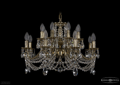 Литая подвесная люстра с хрусталем Bohemia IVELE Crystal 1703/16/225/C/GB