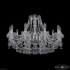 Большая хрустальная люстра Bohemia IVELE Crystal 1409/10/300 Ni