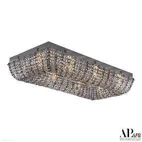Хрустальная потолочная люстра APL LED Sicilia SH615.2.80.R.Ni.E14.Clear.731