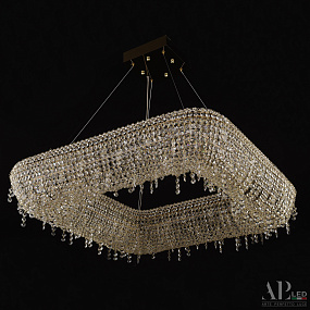 Хрустальная подвесная светодиодная люстра APL LED Rimini S504.0.80.B.4000.Gold