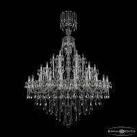 Большая хрустальная люстра Bohemia IVELE Crystal 1415/24+12+6/530/XL-210 Ni