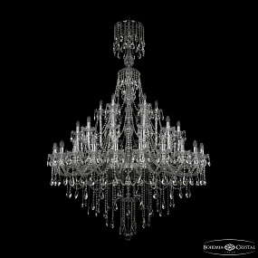 Большая хрустальная люстра Bohemia IVELE Crystal 1415/24+12+6/530/XL-210 Ni